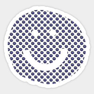 Smiley Face Pattern Very Peri Periwinkle Color of the Year 2022 Sticker